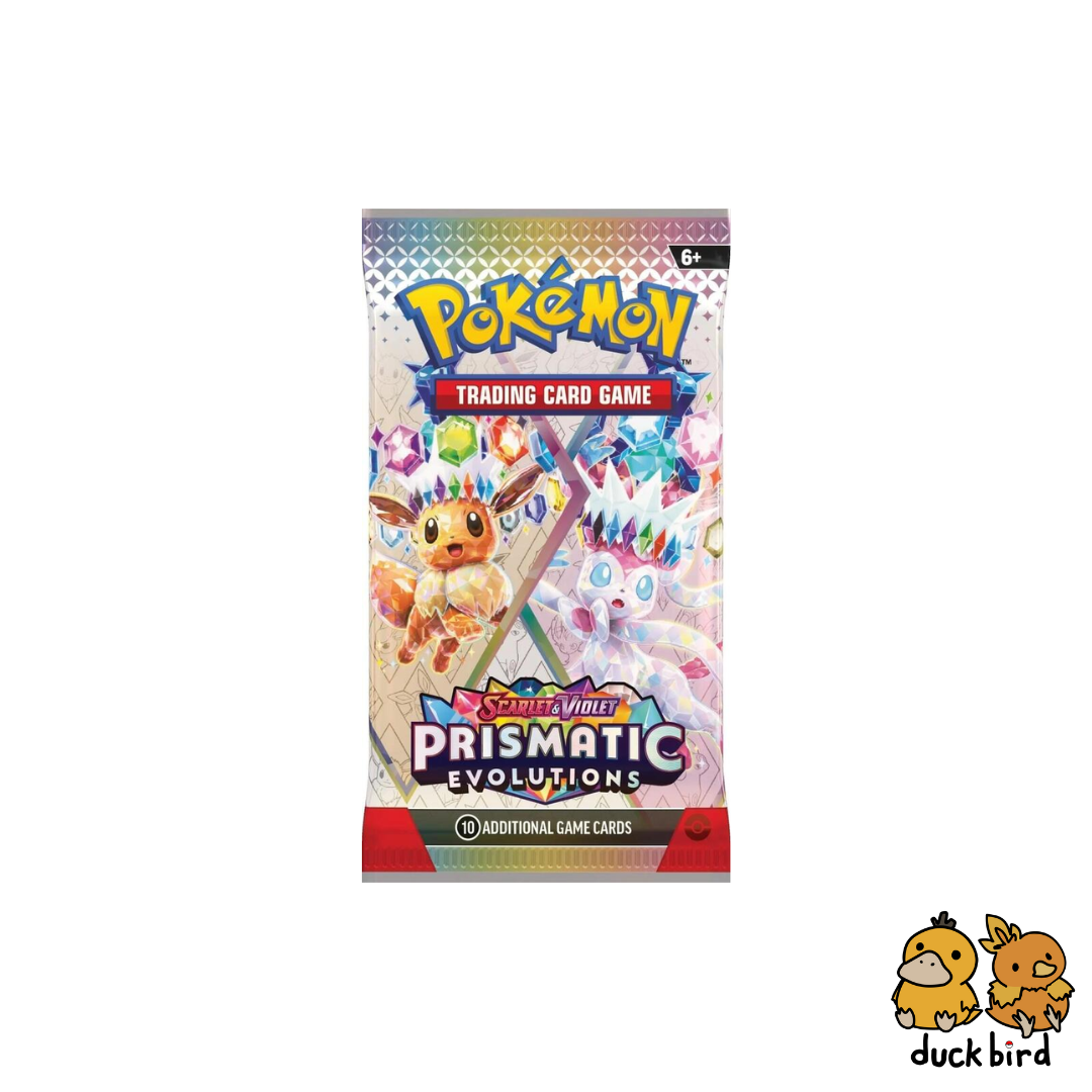 Prismatic Evolutions Booster Pack duckbird Prismatic Evolutions Booster Pack duckbird
